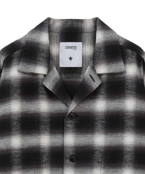 CONVERSE TOKYO(コンバーストウキョウ)の「OVERSIZED FLANNEL CHECKED SHIRT JACKET(シャツ/ブラウス・レディース・ブラック/ネイビー・MEDIUM/SMALL)」の4枚目の写真