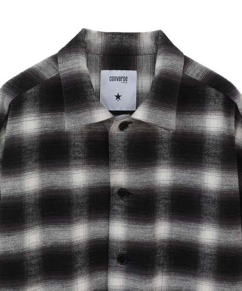 CONVERSE TOKYO(コンバーストウキョウ)の「OVERSIZED FLANNEL CHECKED SHIRT JACKET(シャツ/ブラウス・レディース・ブラック/ネイビー・MEDIUM/SMALL)」の3枚目の写真