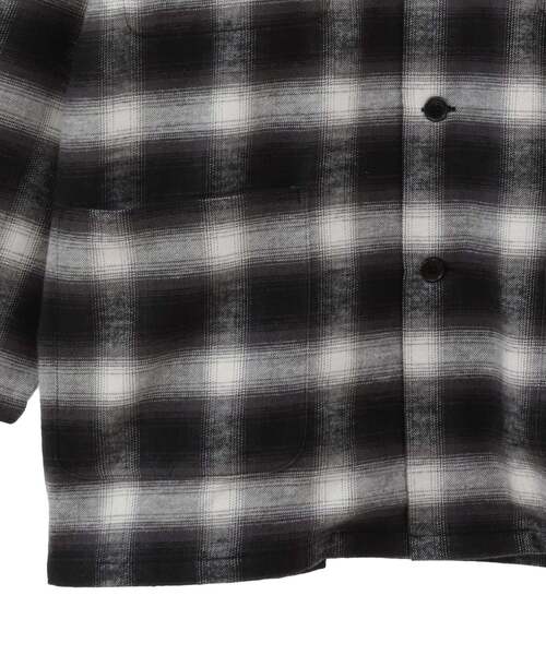 CONVERSE TOKYO(コンバーストウキョウ)の「OVERSIZED FLANNEL CHECKED SHIRT JACKET(シャツ/ブラウス・レディース・ブラック/ネイビー・MEDIUM/SMALL)」の14枚目の写真
