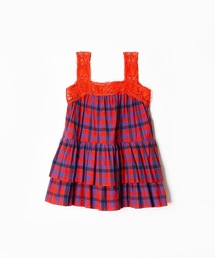 HOLIDAY | KUMA LACE CHECK VOLUME MINI DRESS クマレースチェックボリュームミニドレス(ワンピース)