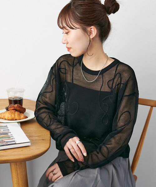 【新品】DISCOAT【＠317.mychn】線柄プルオーバー　サックスブルー Discoat｜【@317.mychn】線柄プルオーバー《WEB限定カラーあり