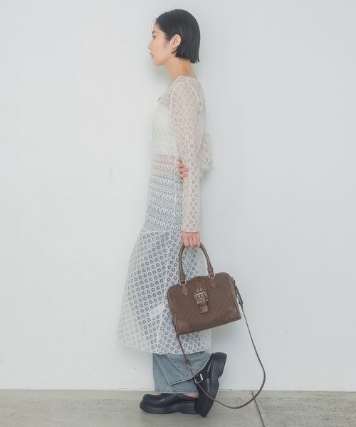 JEANASIS（ジーナシス）の「2WAYパッチワークレースワンピース/324684（ワンピース・レディース・ホワイト/ブラック/レッド・FREE）」の19枚目の写真