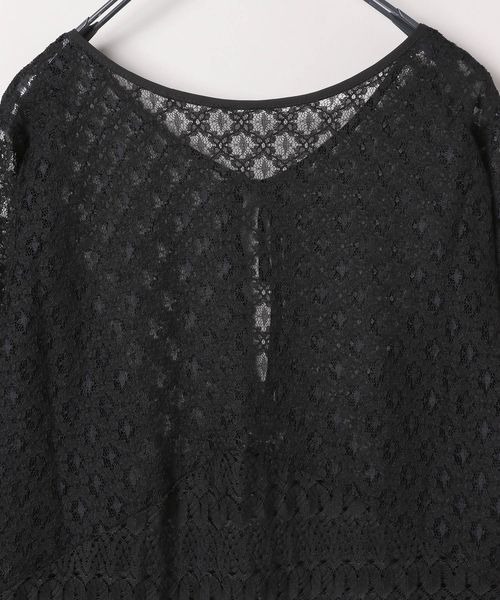 JEANASIS（ジーナシス）の「2WAYパッチワークレースワンピース/324684（ワンピース・レディース・ホワイト/ブラック/レッド・FREE）」の9枚目の写真