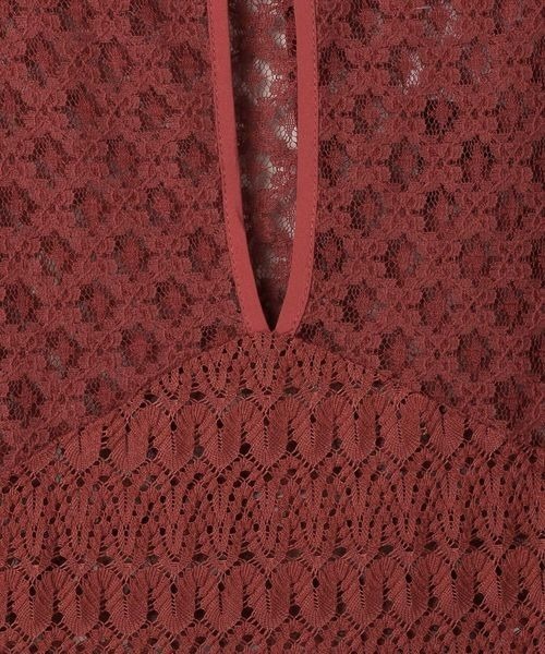 JEANASIS（ジーナシス）の「2WAYパッチワークレースワンピース/324684（ワンピース・レディース・ホワイト/ブラック/レッド・FREE）」の14枚目の写真