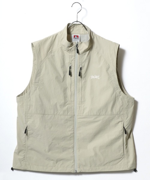 BEN DAVIS（ベンデイビス）の「BENDAVIS/ベンデイビス ナイロン 裏メッシュ ロゴ刺繍 スタンドベスト レディース メンズ（ベスト・メンズ・アイボリー/ブラック・LL/L/M）」の14枚目の写真