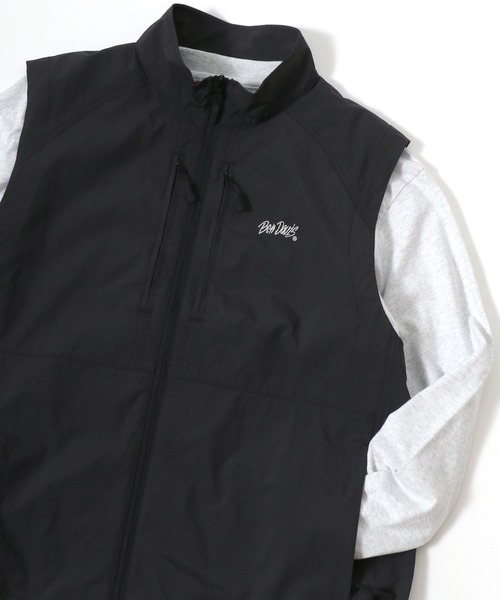 BEN DAVIS（ベンデイビス）の「BENDAVIS/ベンデイビス ナイロン 裏メッシュ ロゴ刺繍 スタンドベスト レディース メンズ（ベスト・メンズ・アイボリー/ブラック・LL/L/M）」の6枚目の写真
