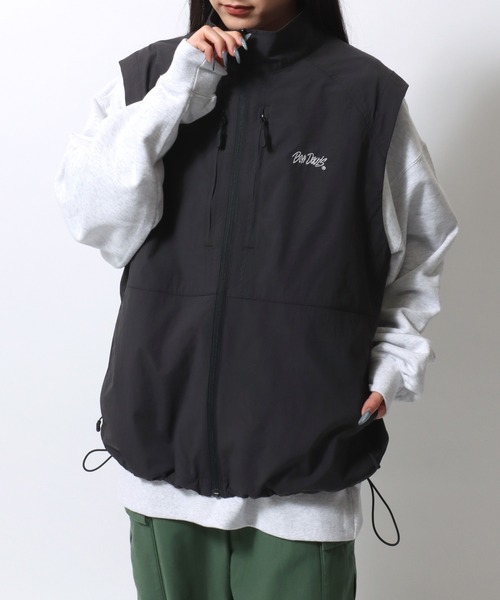 BEN DAVIS（ベンデイビス）の「BENDAVIS/ベンデイビス ナイロン 裏メッシュ ロゴ刺繍 スタンドベスト レディース メンズ（ベスト・メンズ・アイボリー/ブラック・LL/L/M）」の21枚目の写真