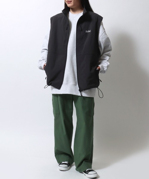 BEN DAVIS（ベンデイビス）の「BENDAVIS/ベンデイビス ナイロン 裏メッシュ ロゴ刺繍 スタンドベスト レディース メンズ（ベスト・メンズ・アイボリー/ブラック・LL/L/M）」の22枚目の写真