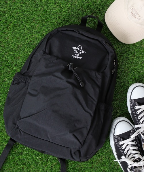 THRASHER(スラッシャー)の「THRASHER ゴンズデザインナイロンリュック(バックパック/リュック・メンズ・グレー系その他/ブルー系その他/ブラック×ホワイト・FREE)」の1枚目の写真