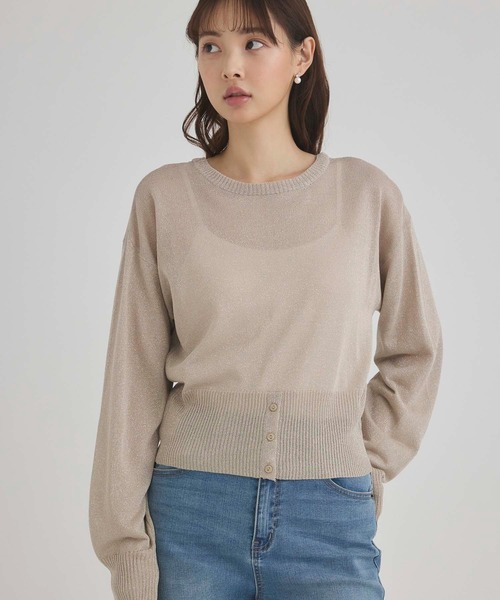 fifth（フィフス）の「前後2wayシアーラメニット（ニット/セーター・レディース・ベージュ/オフホワイト・M）」の8枚目の写真