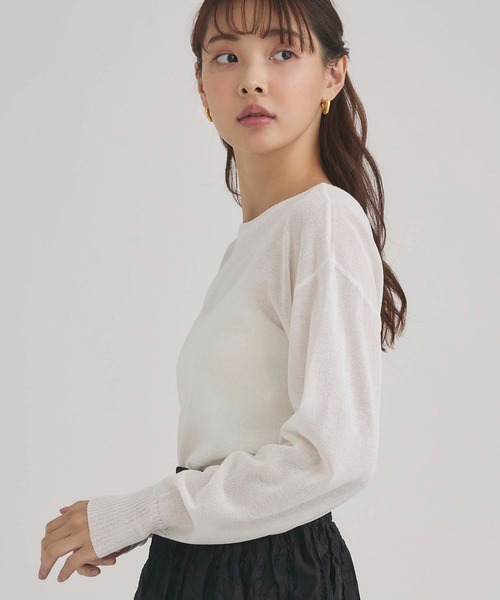 fifth（フィフス）の「前後2wayシアーラメニット（ニット/セーター・レディース・ベージュ/オフホワイト・M）」の3枚目の写真