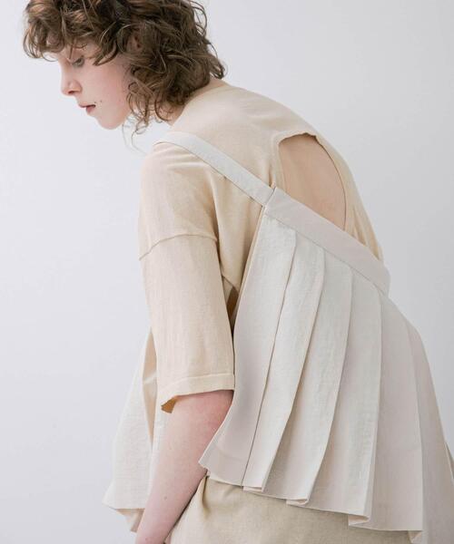 LAATO(ラート)の「pleats wrap fake skirt(スカート・レディース・オフホワイト/ブラウン・FREE)」の1枚目の写真