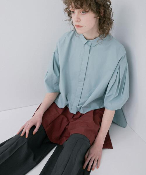 LAATO(ラート)の「pleats wrap fake skirt(スカート・レディース・オフホワイト/ブラウン・FREE)」の11枚目の写真