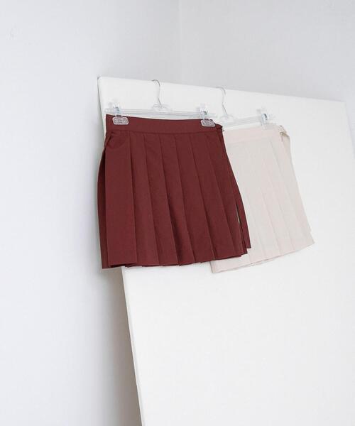 LAATO(ラート)の「pleats wrap fake skirt(スカート・レディース・オフホワイト/ブラウン・FREE)」の9枚目の写真