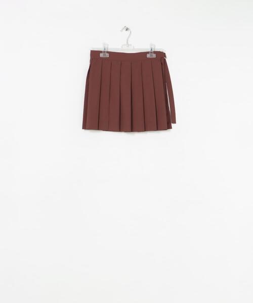 LAATO(ラート)の「pleats wrap fake skirt(スカート・レディース・オフホワイト/ブラウン・FREE)」の8枚目の写真