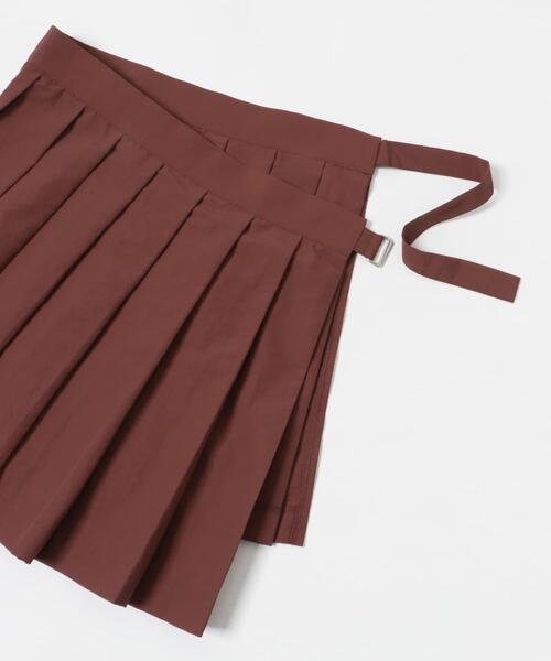 LAATO(ラート)の「pleats wrap fake skirt(スカート・レディース・オフホワイト/ブラウン・FREE)」の7枚目の写真