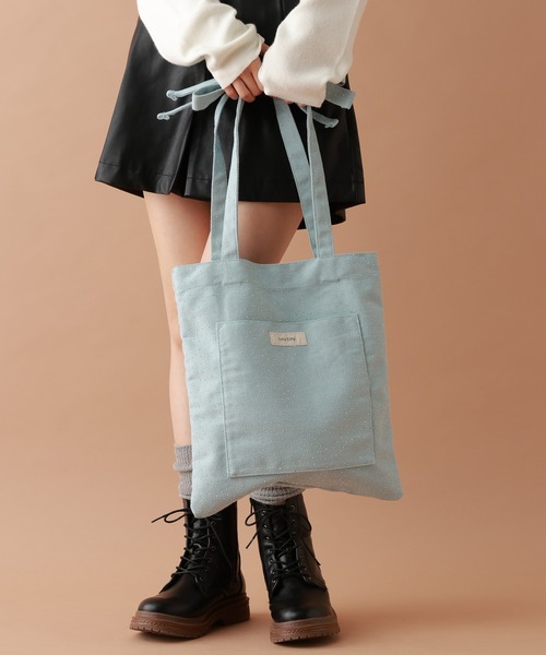 tiny tiny（ティニーティニー）の「リボンハンドルトートバッグ[tiny tiny(ティニーティニー)]（トートバッグ・レディース・ブラック/ライトブルー/グレー/その他1/その他2/その他3/ラベンダー/ホワイト/レッド/キャメル/レッド系その他/その他4/ホワイト系その他/ピンク/ブラウン系その他/ブラック系その他/ブルー/レッド系その他2/ピンク系/ミント/ブラック系その他2/レッド系その他3/ホワイト系その他2/ブルー系その他/イエロー系その他/レオパード・0）」の13枚目の写真