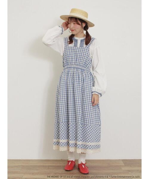 Samansa Mos2（サマンサ モスモス）の「【オズの魔法使】ギンガムワンピース（ワンピース・レディース・ブラック/ブルー・F）」の4枚目の写真