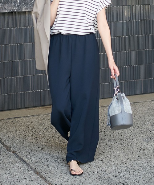 Jines(ジネス)の「無地エラスティックパンツ(その他パンツ・レディース・ネイビー/ベージュ・38)」の21枚目の写真