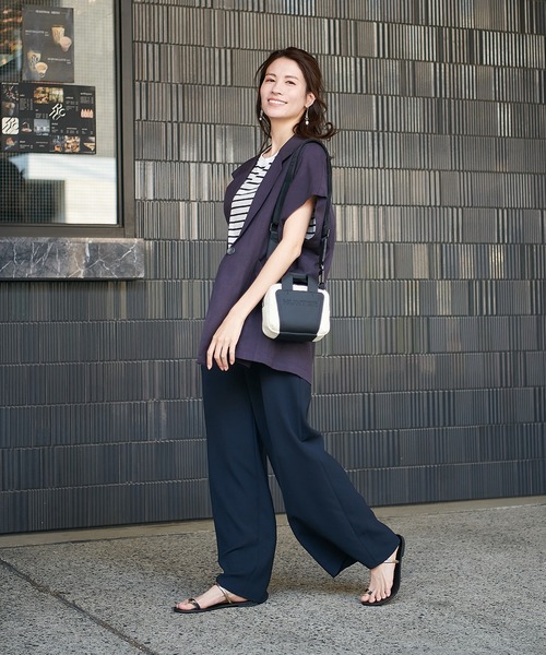 Jines(ジネス)の「無地エラスティックパンツ(その他パンツ・レディース・ネイビー/ベージュ・38)」の17枚目の写真