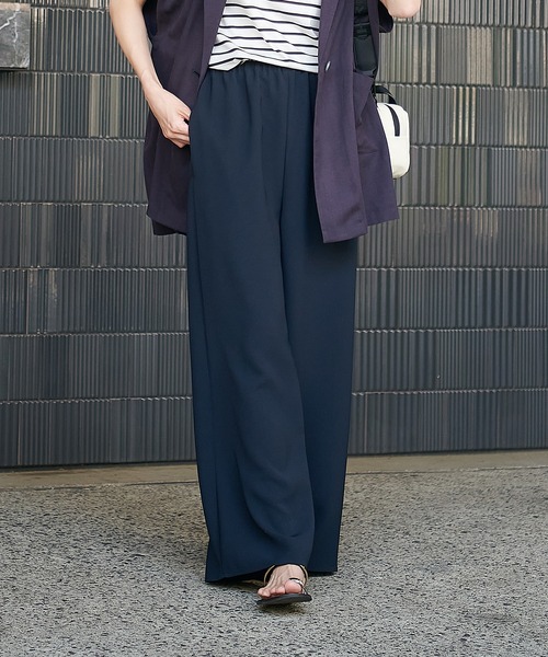 Jines(ジネス)の「無地エラスティックパンツ(その他パンツ・レディース・ネイビー/ベージュ・38)」の18枚目の写真