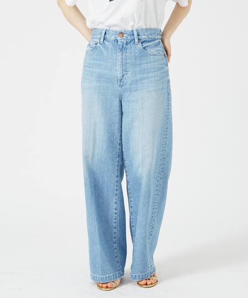 Rouge vif（ルージュヴィフ）の「【RED CARD/レッドカード】Slogan ルーズストレートデニム（その他パンツ・レディース・ライトブルー・23/24/25/22）」の8枚目の写真