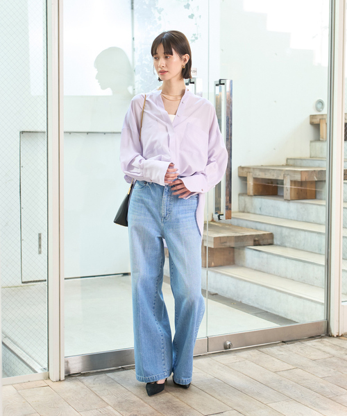 Rouge vif（ルージュヴィフ）の「【RED CARD/レッドカード】Slogan ルーズストレートデニム（その他パンツ・レディース・ライトブルー・23/24/25/22）」の13枚目の写真