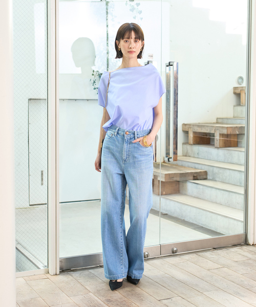 Rouge vif（ルージュヴィフ）の「【RED CARD/レッドカード】Slogan ルーズストレートデニム（その他パンツ・レディース・ライトブルー・23/24/25/22）」の14枚目の写真