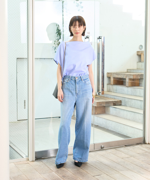 Rouge vif（ルージュヴィフ）の「【RED CARD/レッドカード】Slogan ルーズストレートデニム（その他パンツ・レディース・ライトブルー・23/24/25/22）」の15枚目の写真