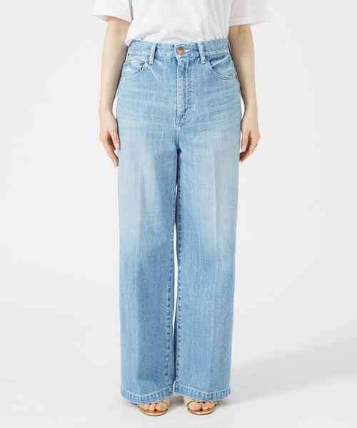 Rouge vif（ルージュヴィフ）の「【RED CARD/レッドカード】Slogan ルーズストレートデニム（その他パンツ・レディース・ライトブルー・23/24/25/22）」の21枚目の写真