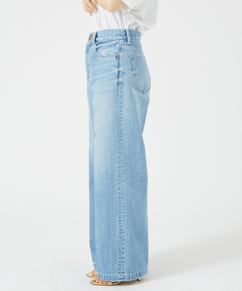 Rouge vif（ルージュヴィフ）の「【RED CARD/レッドカード】Slogan ルーズストレートデニム（その他パンツ・レディース・ライトブルー・23/24/25/22）」の22枚目の写真