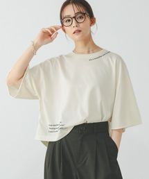 GLOBAL WORK | 乾きやすいスウェットプリント7分袖/289384(Tシャツ/カットソー)