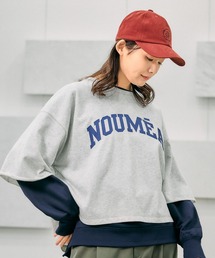 GLOBAL WORK | 乾きやすいスウェットプリント7分袖/289384(Tシャツ/カットソー)