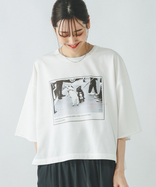H.A.Kデザイン7分袖Tシャツ コットン天竺7分袖Tシャツ[品番：BCYW0024497]｜BACKYARD FAMILY