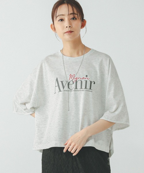 乾きやすいスウェットプリント7分袖/289384（Tシャツ/カットソー