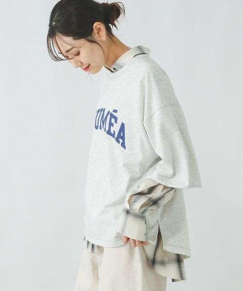 セール】乾きやすいスウェットプリント7分袖/289384（Tシャツ