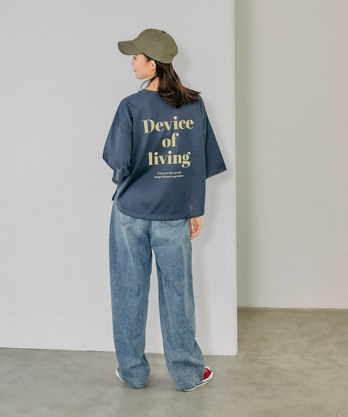 GLOBAL WORK（グローバルワーク）の「乾きやすいスウェットプリント7分袖/289384（Tシャツ/カットソー・レディース・ネイビー/グレー系その他/アイボリー/チャコールグレー/オフホワイト/ピンク系その他6/杢グレー/ネイビー系9・REGULAR/SHORT）」の16枚目の写真