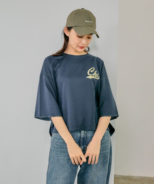 GLOBAL WORK（グローバルワーク）の「乾きやすいスウェットプリント7分袖/289384（Tシャツ/カットソー・レディース・ネイビー/グレー系その他/アイボリー/チャコールグレー/オフホワイト/ピンク系その他6/杢グレー/ネイビー系9・REGULAR/SHORT）」の20枚目の写真