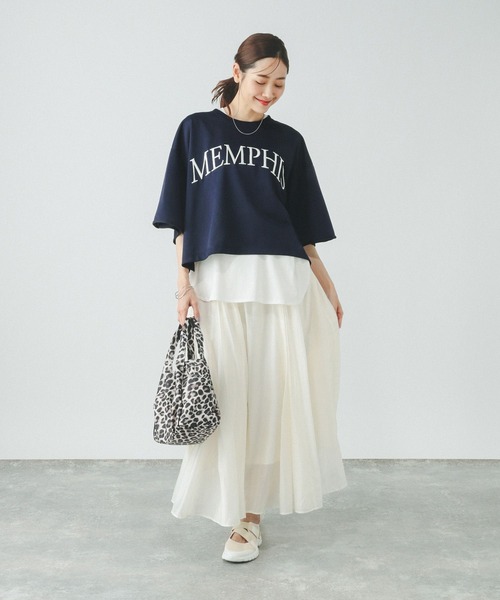 セール】乾きやすいスウェットプリント7分袖/289384（Tシャツ