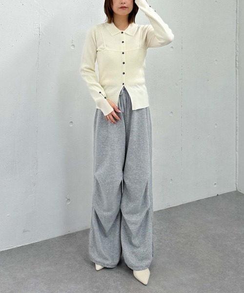 archives（アルシーヴ）の「麻タッチポロニットアンサンブル（アンサンブル・レディース・ピンク/イエロー/グレー/アイボリー・MEDIUM）」の17枚目の写真