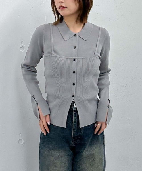 archives（アルシーヴ）の「麻タッチポロニットアンサンブル（アンサンブル・レディース・ピンク/イエロー/グレー/アイボリー・MEDIUM）」の20枚目の写真