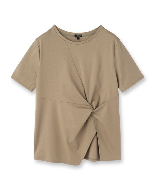 INDIVI(インディヴィ)の「【洗える】ねじりデザインTシャツ(Tシャツ/カットソー・レディース・ブルー系その他/ダークオリーブ/ブラック/ホワイト/グリーン/ベージュ/オフホワイト・05/19/15 /13/38/34)」の8枚目の写真
