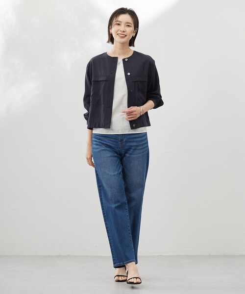 J.PRESS Ladies(J.プレス レディス)の「【洗える】シアーエンブロイダリー カットソー(Tシャツ/カットソー・レディース・ネイビー系/ライトグレー系/アイボリー系・SMALL)」の15枚目の写真