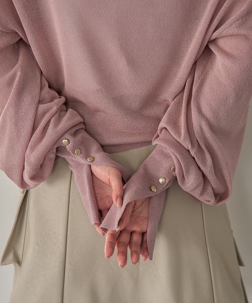 mideal(マイディール)の「sheer design cardigan / シアーデザインカーディガン(カーディガン/ボレロ・レディース・ブラウン/ピンク/グリーン・FREE)」の10枚目の写真