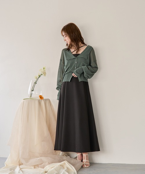 sheer design cardigan / シアーデザインカーディガン