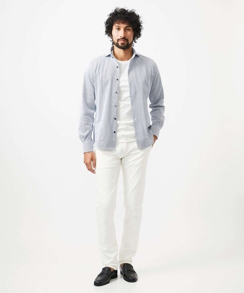 MICHEL KLEIN HOMME (ミッシェルクランオム)の「《日本製》ストレッチラッセル長袖シャツ(シャツ/ブラウス・メンズ・ライトブルー/ブラック/カーキ・MEDIUM/LARGE/X-LARGE)」の9枚目の写真