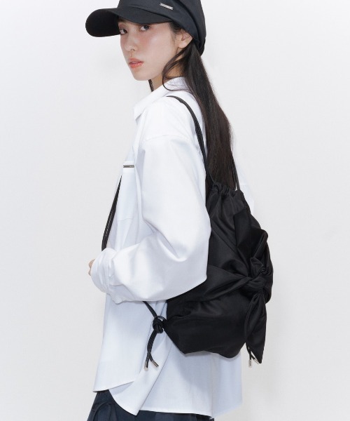 MISEKI SEOUL★韓国★人気★Buckle backpack BLACK /追跡あり Miseki SEOUL】24FW☆ Buckle backpack