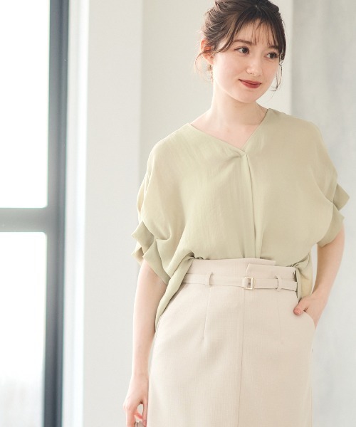 Tシャツブラウス専用 セール】NANOTEXタックスリーブブラウス（シャツ/ブラウス）｜12Twelve
