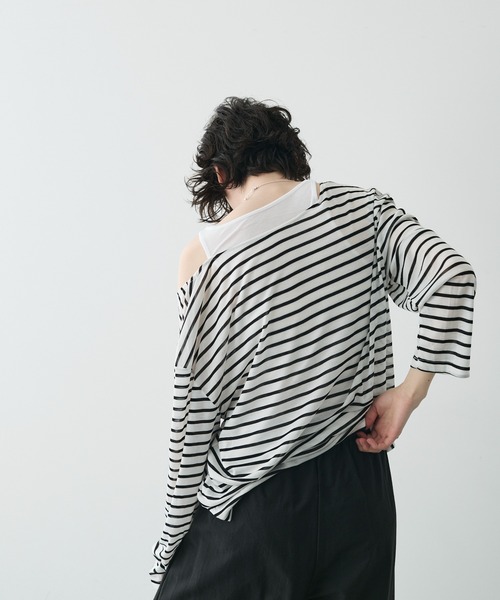 専用　80 リスちゃんカットソー ボーダー肩出しカットソー（Tシャツ/カットソー）｜Trish