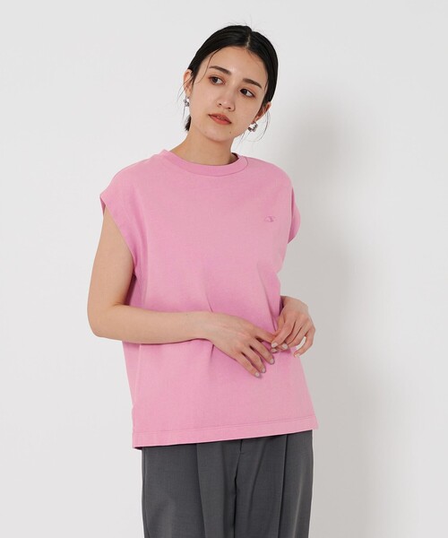 HYEON売り切れ人気商品！ピンク カットアウトスリーブ Tシャツ HYEON売り切れ人気商品！ピンク カットアウトスリーブ Tシャツ